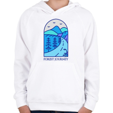 PRINTFASHION Erdőtúra - Gyerek kapucnis pulóver - Fehér gyerek pulóver, kardigán