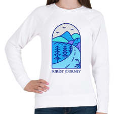 PRINTFASHION Erdőtúra - Női pulóver - Fehér női pulóver, kardigán