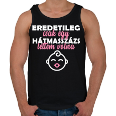 PRINTFASHION Eredetileg csak egy hátmasszázs - Férfi atléta - Fekete