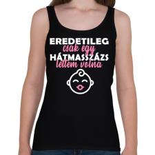 PRINTFASHION Eredetileg csak egy hátmasszázs - Női atléta - Fekete női trikó