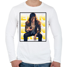 PRINTFASHION Eren Yeager minta (AOT) - Férfi hosszú ujjú póló - Fehér férfi póló