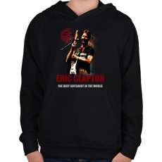 PRINTFASHION ERIC CLAPTON - Gyerek kapucnis pulóver - Fekete