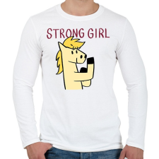 PRINTFASHION Erős csajszi - Férfi hosszú ujjú póló - Fehér férfi póló