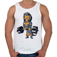 PRINTFASHION Erős tacskó - Férfi atléta - Fehér atléta, trikó