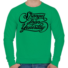 PRINTFASHION Erősebb mint tegnap - Férfi pulóver - Zöld férfi pulóver, kardigán