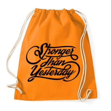 PRINTFASHION Erősebb mint tegnap - Sportzsák, Tornazsák - Narancssárga tornazsák