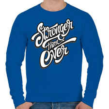 PRINTFASHION Erősebb mint valaha - Férfi pulóver - Királykék férfi pulóver, kardigán