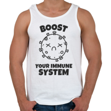 PRINTFASHION ERŐSÍTSD AZ IMMUNRENDSZERED - Férfi atléta - Fehér atléta, trikó