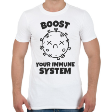 PRINTFASHION ERŐSÍTSD AZ IMMUNRENDSZERED - Férfi póló - Fehér férfi póló
