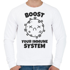 PRINTFASHION ERŐSÍTSD AZ IMMUNRENDSZERED - Férfi pulóver - Fehér férfi pulóver, kardigán