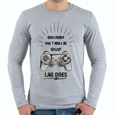 PRINTFASHION Erőszakos játék - Férfi hosszú ujjú póló - Sport szürke