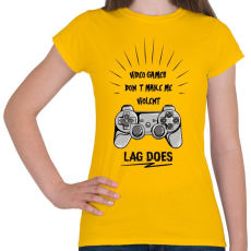 PRINTFASHION Erőszakos játék - Női póló - Sárga