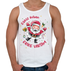 PRINTFASHION Erre vártam - Férfi atléta - Fehér