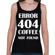 PRINTFASHION Error 404 - Bögre fehér - Női atléta - Fekete női trikó