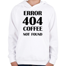 PRINTFASHION Error 404 -Bögre - Gyerek kapucnis pulóver - Fehér gyerek pulóver, kardigán