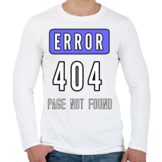 PRINTFASHION ERROR 404 - Férfi hosszú ujjú póló - Fehér