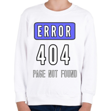 PRINTFASHION ERROR 404 - Gyerek pulóver - Fehér gyerek pulóver, kardigán