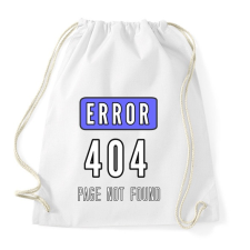 PRINTFASHION ERROR 404 - Sportzsák, Tornazsák - Fehér tornazsák