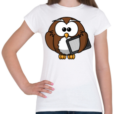 PRINTFASHION Értelmiségi bagoly - Női póló - Fehér