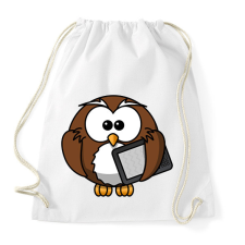 PRINTFASHION Értelmiségi bagoly - Sportzsák, Tornazsák - Fehér tornazsák