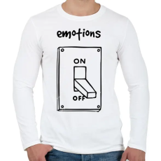PRINTFASHION Érzelmek Be-Ki - Férfi hosszú ujjú póló - Fehér