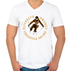 PRINTFASHION Erzsi a sas - Férfi V-nyakú póló - Fehér