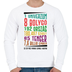 PRINTFASHION És én még mindig szingli vagyok - Férfi pulóver - Fehér