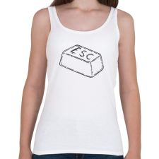 PRINTFASHION ESC gomb - Női atléta - Fehér női trikó