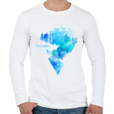 PRINTFASHION Escape from town - Férfi hosszú ujjú póló - Fehér