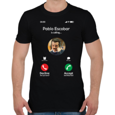 PRINTFASHION Escobar calling 2 - Férfi póló - Fekete