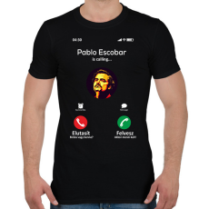 PRINTFASHION Escobar magyar feketére - Férfi póló - Fekete
