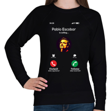 PRINTFASHION Escobar magyar feketére - Női pulóver - Fekete