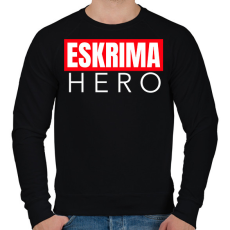 PRINTFASHION ESKRIMA HERO - Férfi pulóver - Fekete