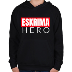 PRINTFASHION ESKRIMA HERO - Gyerek kapucnis pulóver - Fekete