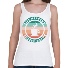 PRINTFASHION Espresso - Női atléta - Fehér női trikó