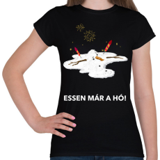 PRINTFASHION ESSEN MÁR A HÓ - Női póló - Fekete