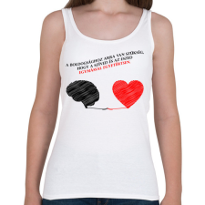 PRINTFASHION Ész és szív - Női atléta - Fehér női trikó