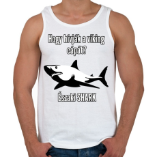 PRINTFASHION északi shark - Férfi atléta - Fehér