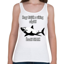 PRINTFASHION északi shark - Női atléta - Fehér női trikó