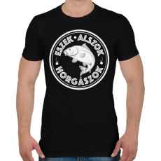 PRINTFASHION EszekAlszokHorgaszokFeher-06 - Férfi póló - Fekete