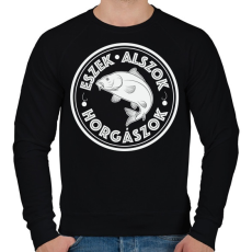 PRINTFASHION EszekAlszokHorgaszokFeher-06 - Férfi pulóver - Fekete