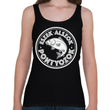 PRINTFASHION EszekAlszokPontyozokFeher-03 - Női atléta - Fekete női trikó