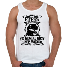 PRINTFASHION Etess és mondd, hogy szép vagyok! - Férfi atléta - Fehér