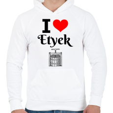 PRINTFASHION Etyeki piknik - Férfi kapucnis pulóver - Fehér