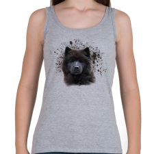 PRINTFASHION eurázsiai kutya - Női atléta - Sport szürke női trikó