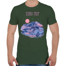 PRINTFASHION Európai utazás - Férfi póló - Katonazöld