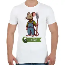 PRINTFASHION Everdell férj - Férfi póló - Fehér férfi póló