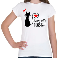 PRINTFASHION Every cat is PURRfect - Női póló - Fehér női póló