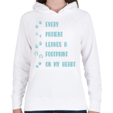 PRINTFASHION Every patient - Állatorvos - Női kapucnis pulóver - Fehér női pulóver, kardigán