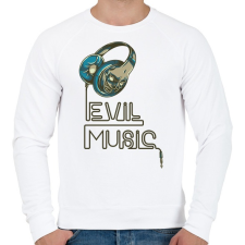 PRINTFASHION Evil Music - Férfi pulóver - Fehér férfi pulóver, kardigán